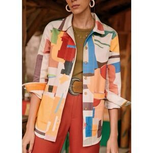 SEZANE x G.Kero Abstract Will Chore Coat Jacket Size Small
